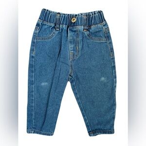 SHEIN Classic Paper Bag Blue Kids Jeans